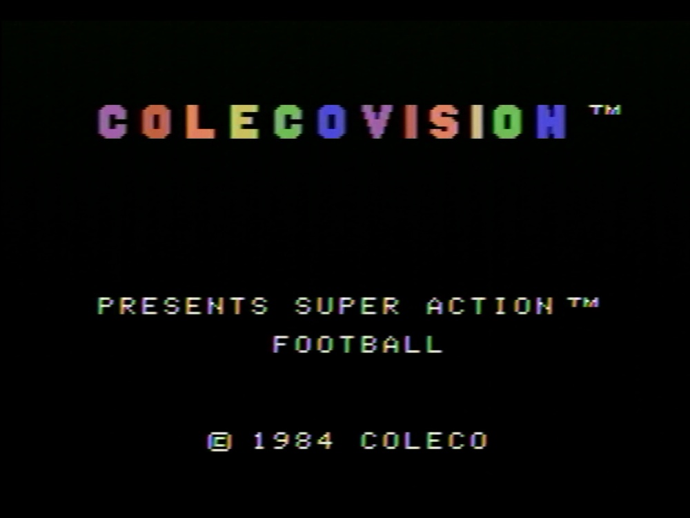 Title Screen of Super Action Football for Colecovision